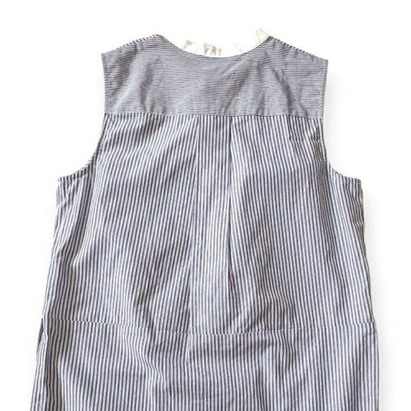 Vince Sleeveless Stripe Poplin Top, Size 6, Blue/white stripes, New with Tag - Picture 9 of 14